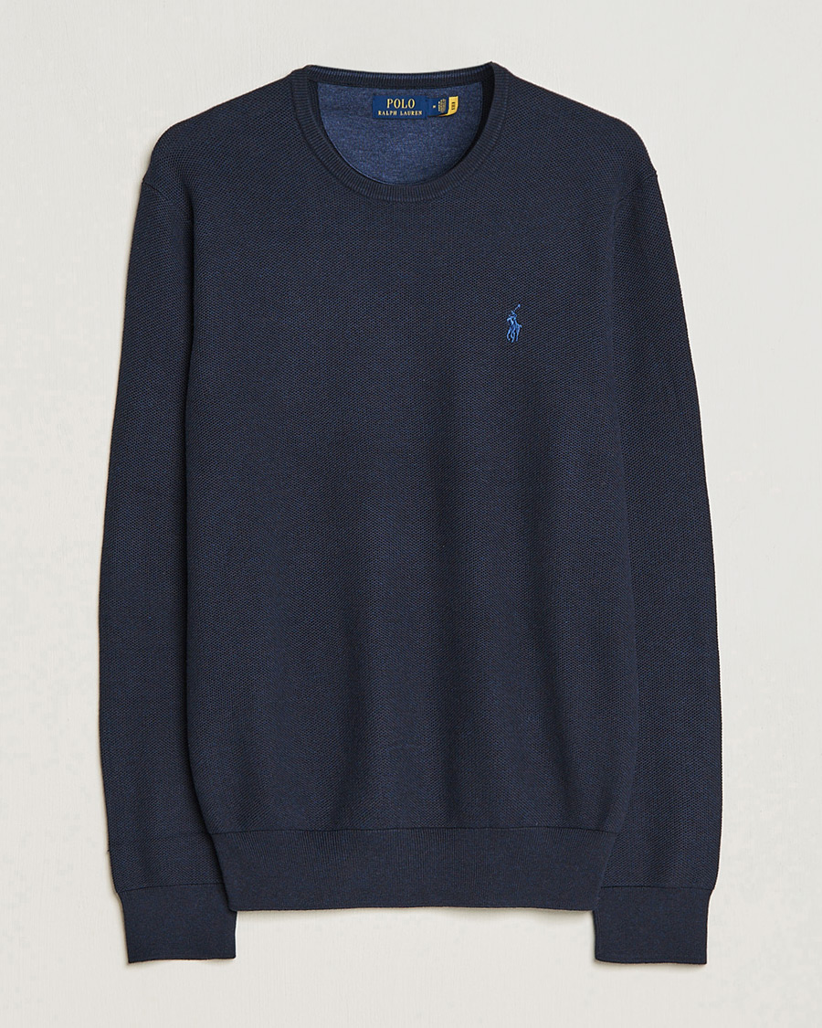 Herre | Gensere | Polo Ralph Lauren | Textured Crew Neck Sweater Navy Heather