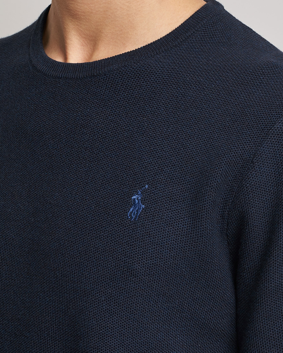 Herre | Gensere | Polo Ralph Lauren | Textured Crew Neck Sweater Navy Heather