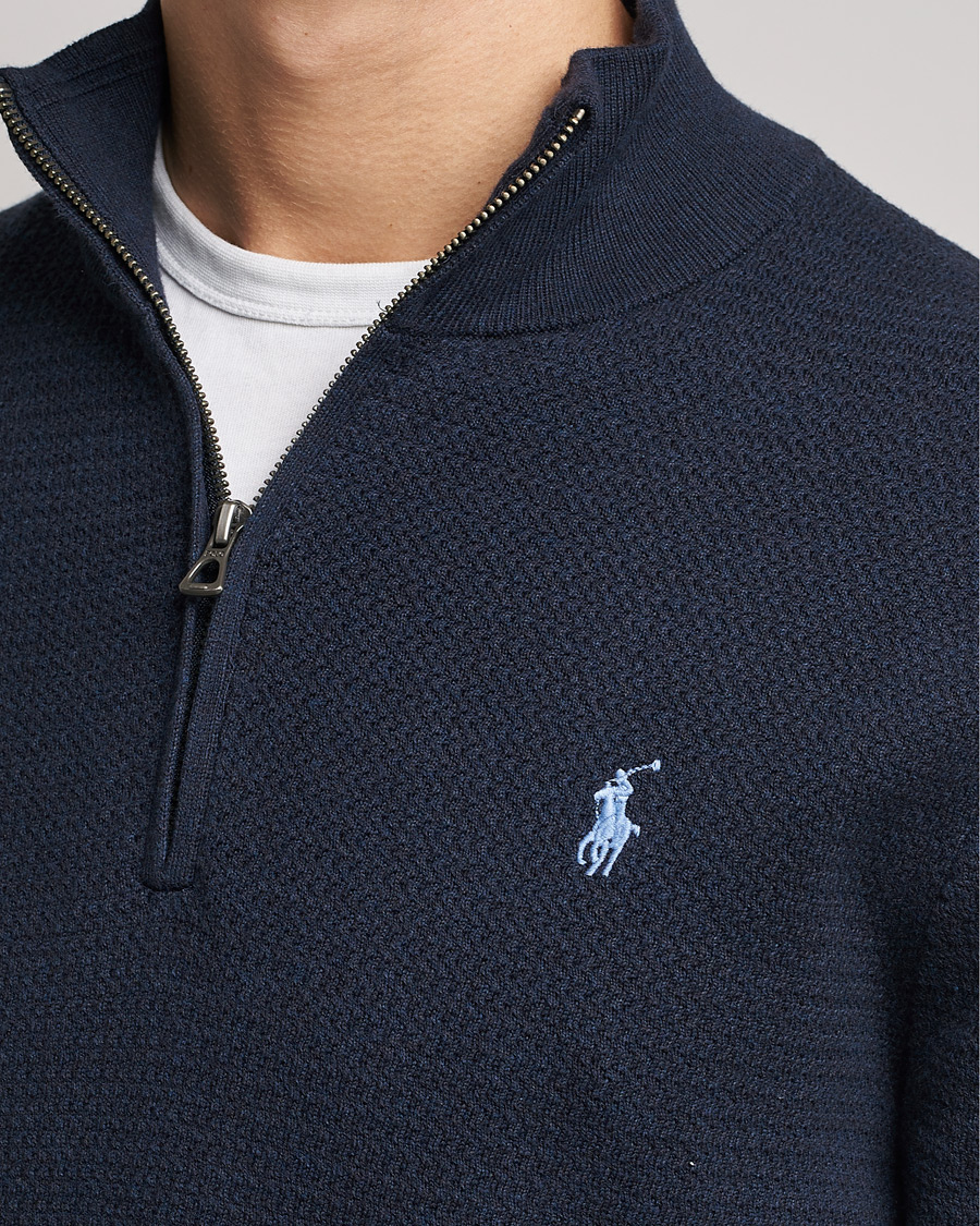 Herre | Gensere | Polo Ralph Lauren | Textured Half Zip Navy Heather