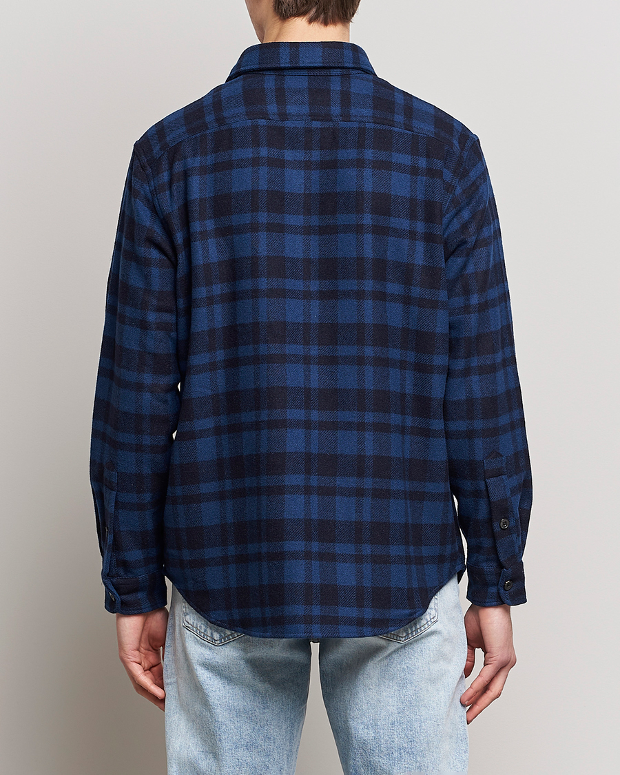 Herre | Skjorter | Polo Ralph Lauren | Wool Blend Checked Overshirt Blue/Navy