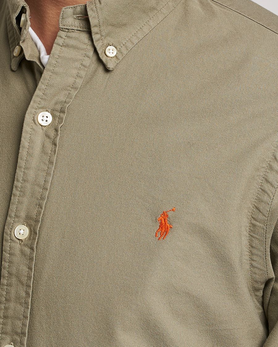 Herre | Skjorter | Polo Ralph Lauren | Slim Fit Oxford Shirt Sage Green