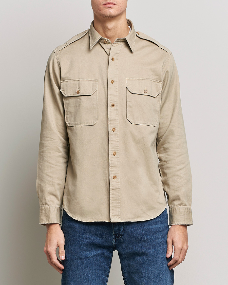 Herre | Overshirts | Polo Ralph Lauren | Twill Safari Pocket Overshirt Khaki