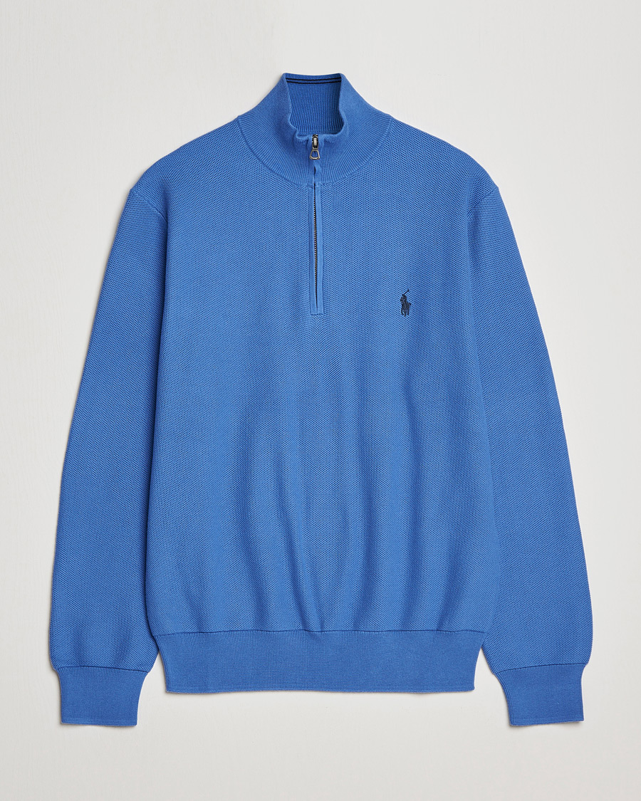 Herre | Gensere | Polo Ralph Lauren | Cotton Half Zip Maidstone Blue