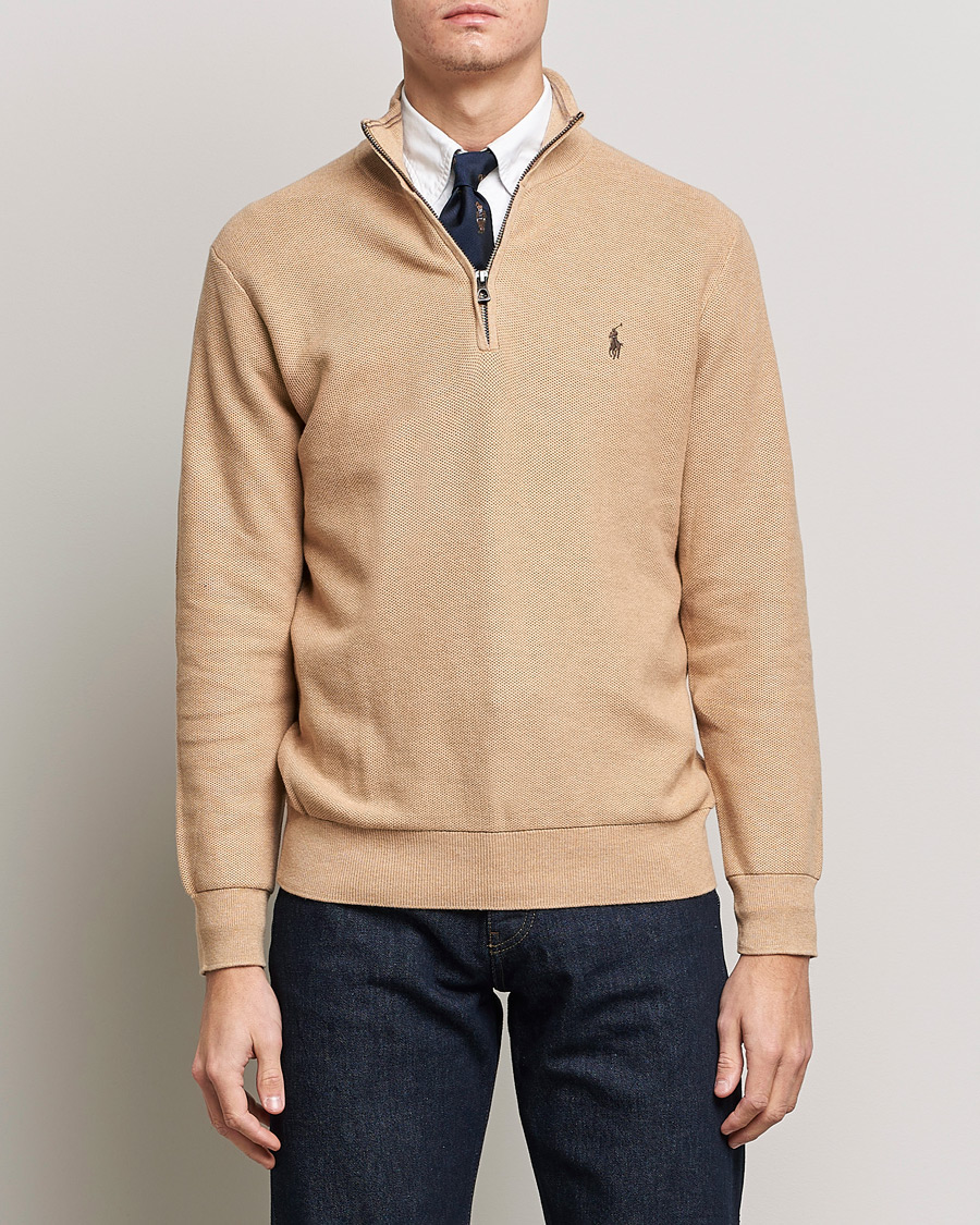 Herre |  | Polo Ralph Lauren | Cotton Half Zip Camel Melange