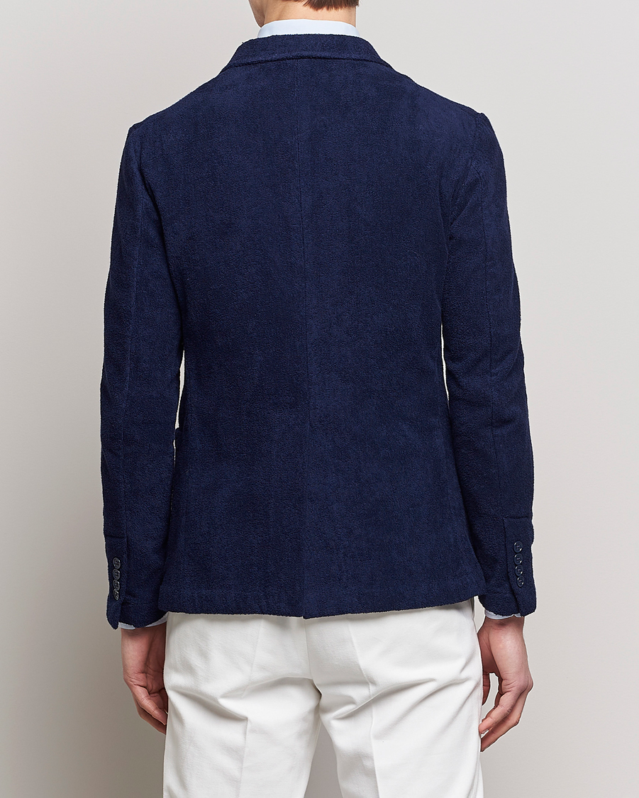 Herre | Dressjakker | Ralph Lauren Purple Label | Knitted Terry Cloth Blazer Navy