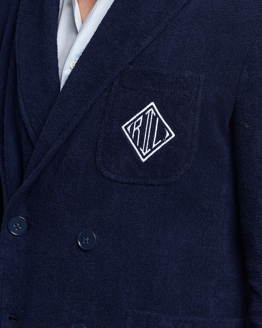 Herre | Dressjakker | Ralph Lauren Purple Label | Knitted Terry Cloth Blazer Navy