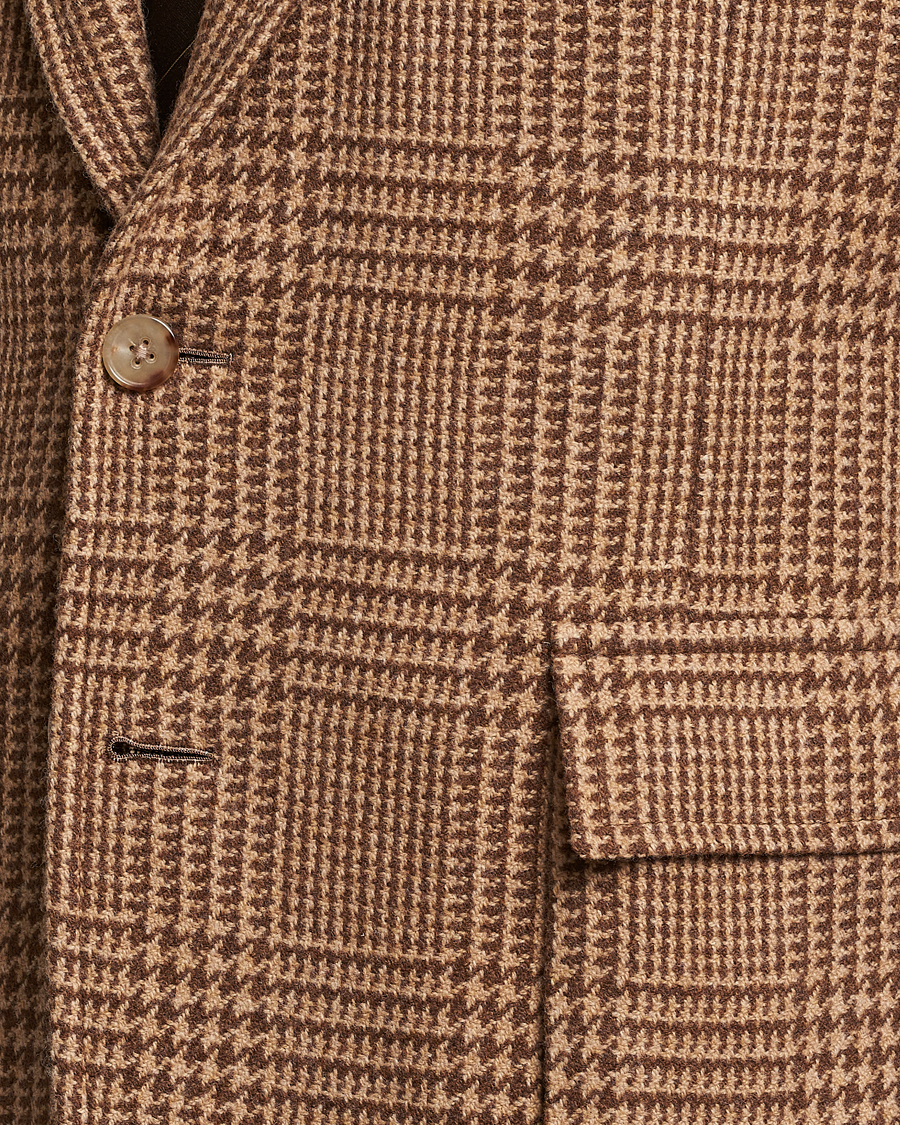 Herre | Dressjakker | Ralph Lauren Purple Label | Glenplaid Sportcoat Beige/Brown