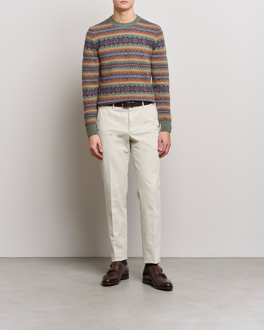 Herre | Gensere | Ralph Lauren Purple Label | Fairisle Jacquard Sweater Tan Multi