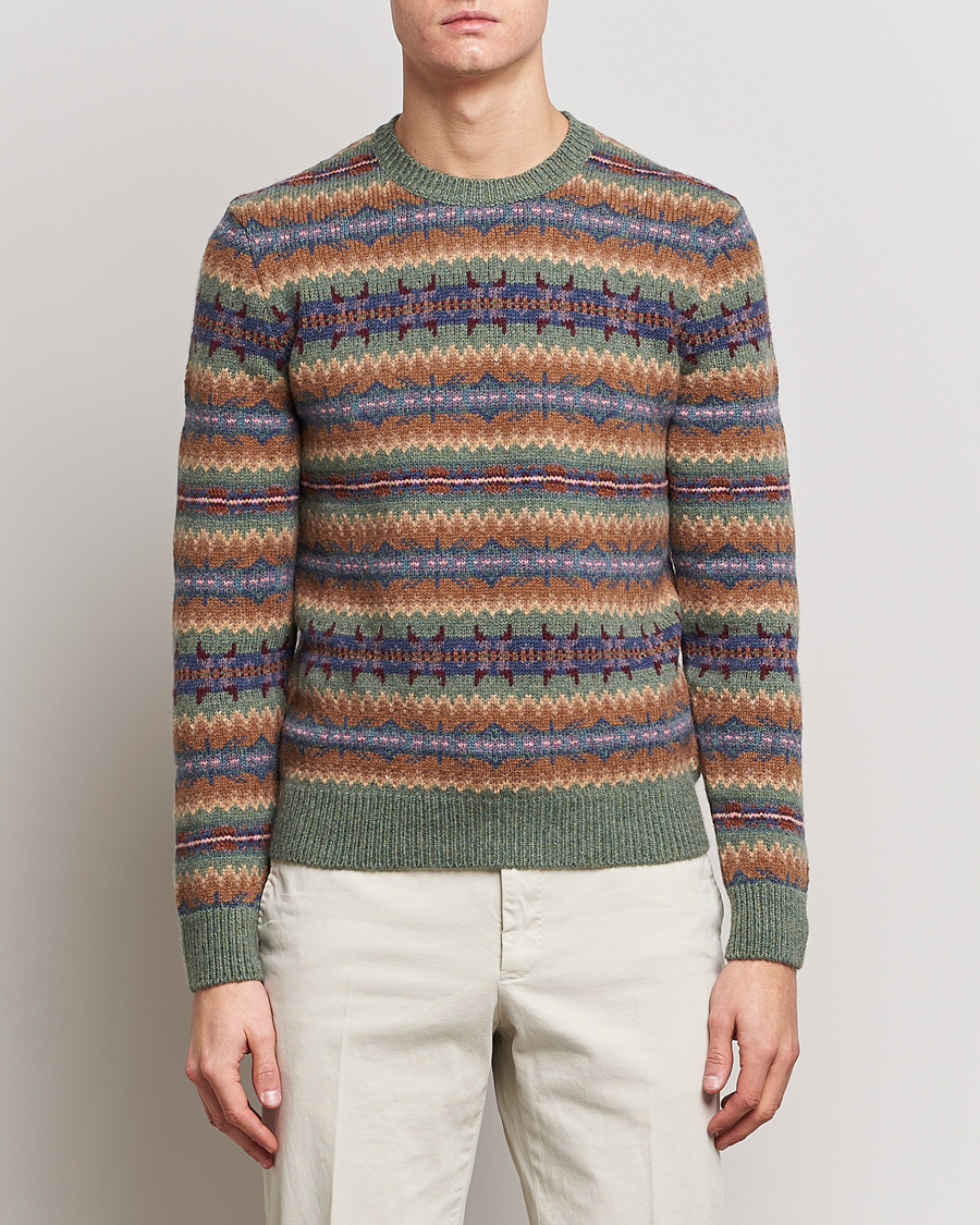 Herre |  | Ralph Lauren Purple Label | Fairisle Jacquard Sweater Tan Multi