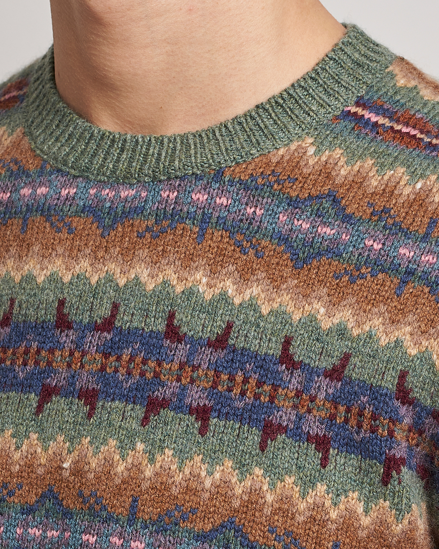 Herre | Gensere | Ralph Lauren Purple Label | Fairisle Jacquard Sweater Tan Multi