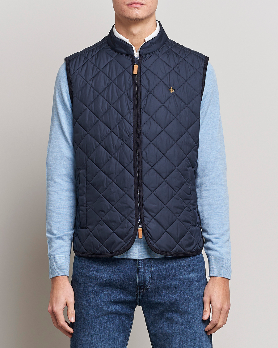 Herre | Morris Teddy Quilted Vest Old Blue | Morris | Teddy Quilted Vest Old Blue