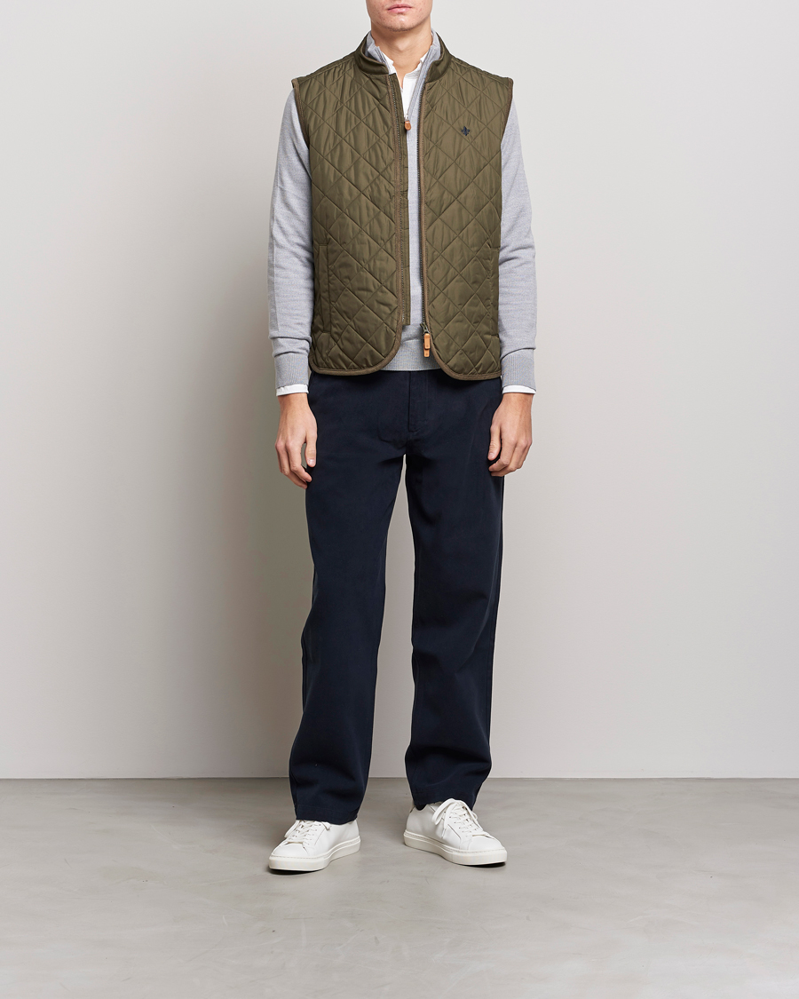 Herre | Jakker | Morris | Teddy Quilted Vest Olive