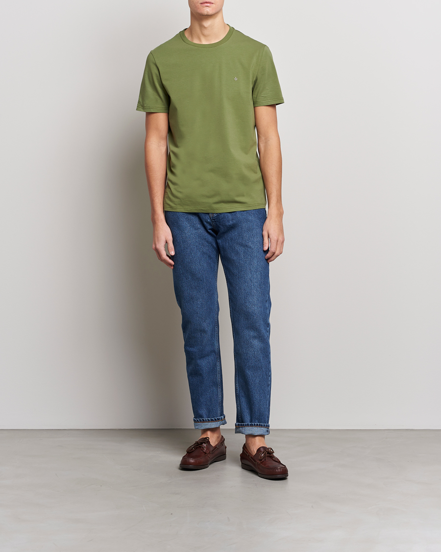 Herre | T-Shirts | Morris | James Crew Neck T-shirt Olive