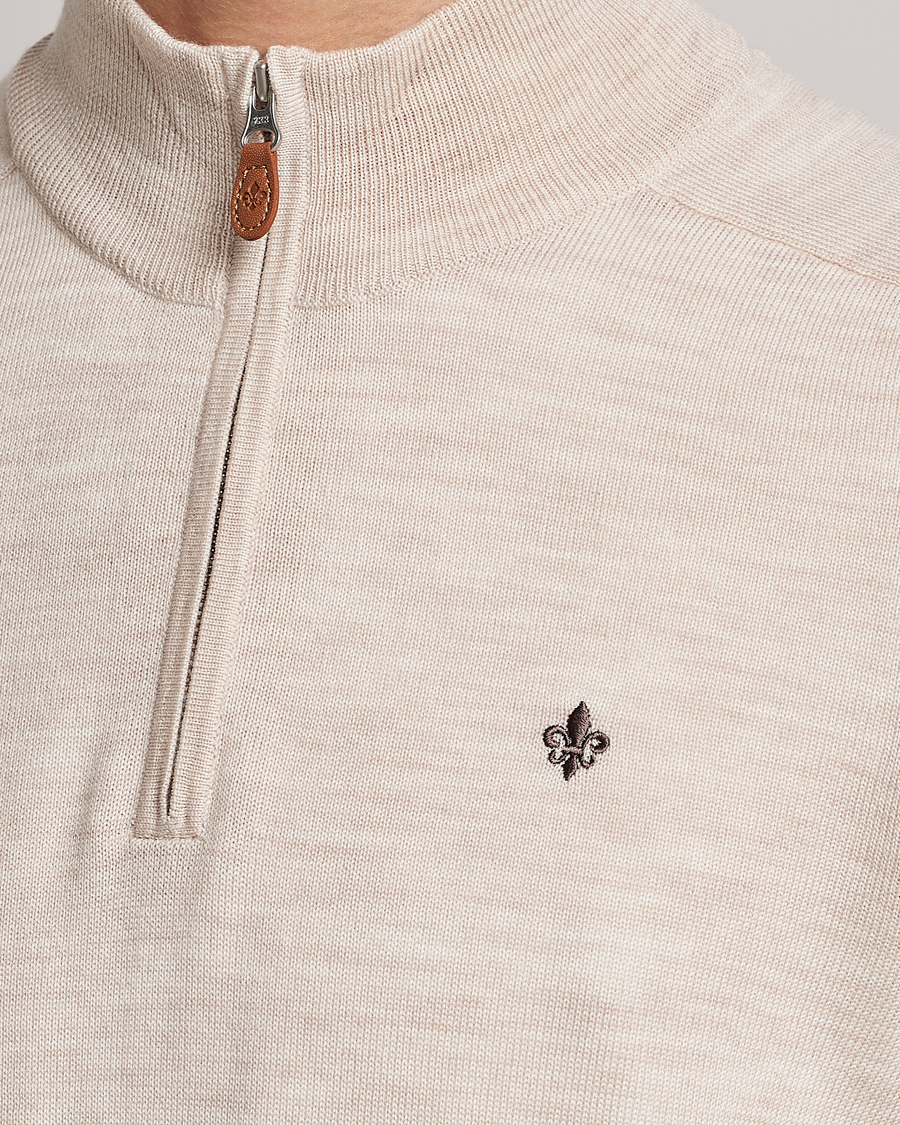 Herre | Gensere | Morris | John Merino Half Zip Ecru