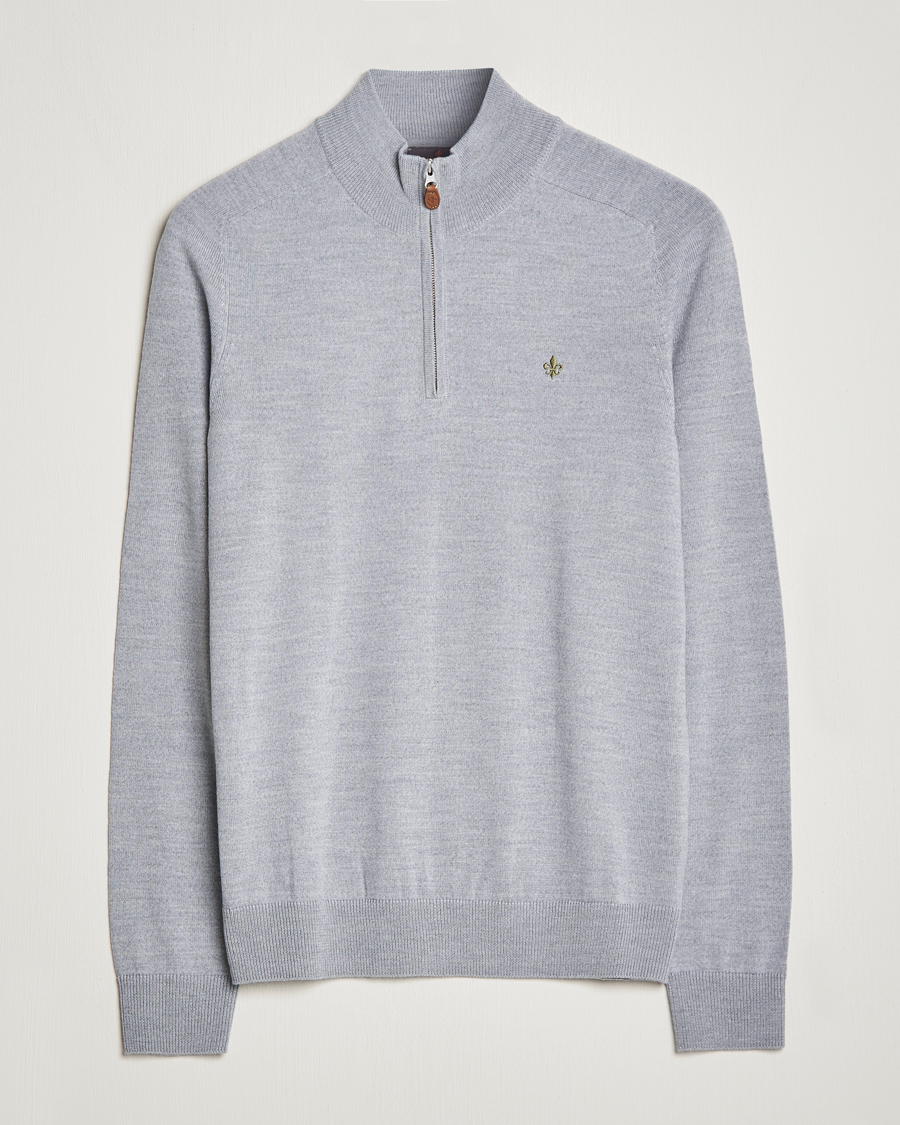 Herre | Gensere | Morris | John Merino Half Zip Grey