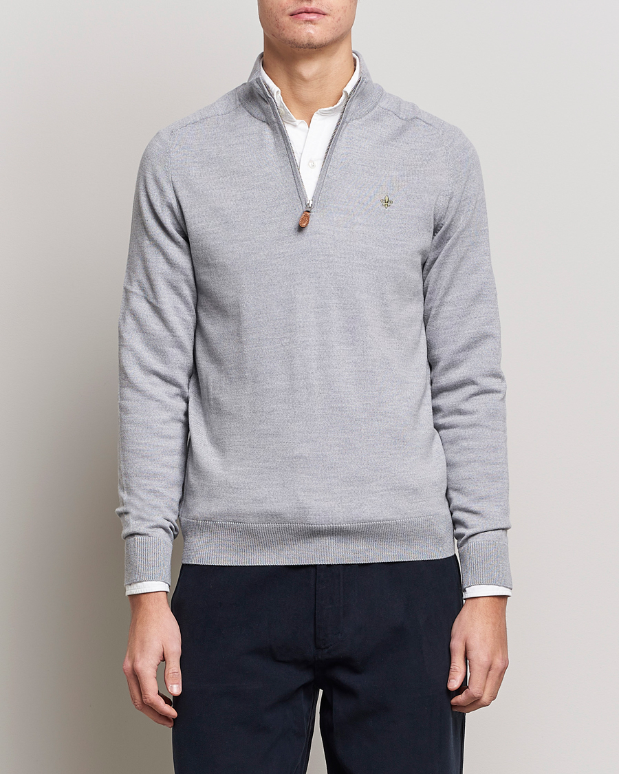 Herre | Half-zip | Morris | John Merino Half Zip Grey