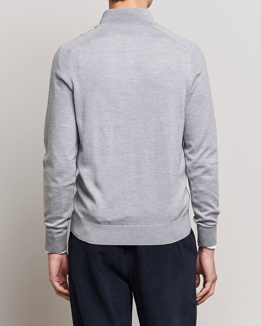 Herre | Gensere | Morris | John Merino Half Zip Grey