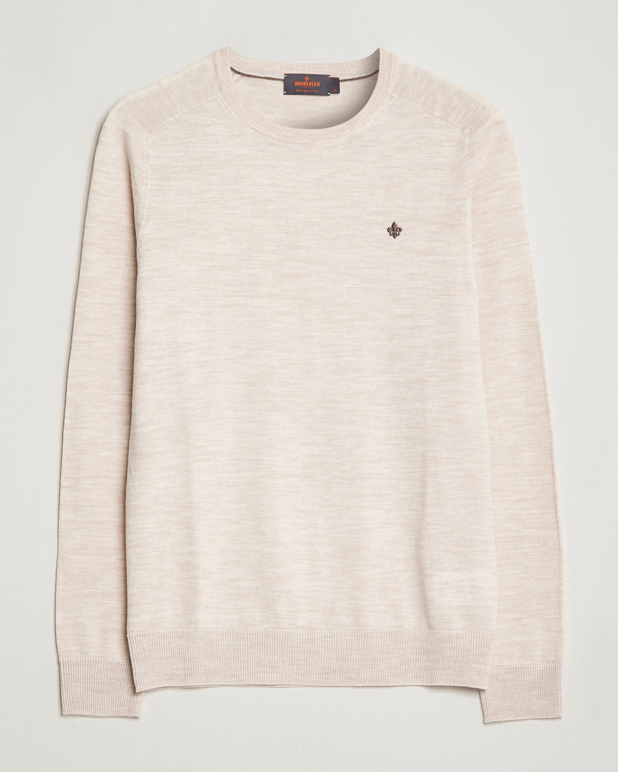 Herre | Gensere | Morris | Merino Crew Neck Pullover Ecru
