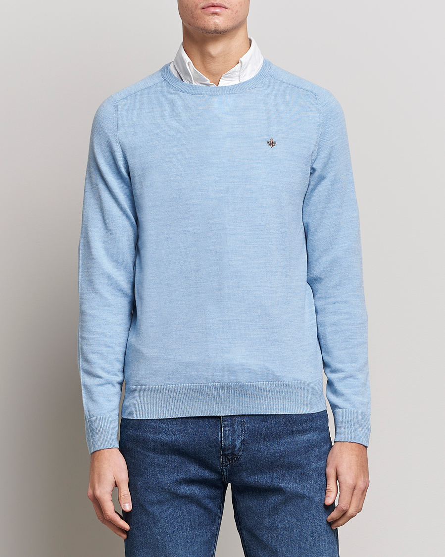 Herre | Gensere | Morris | Merino Crew Neck Pullover Light Blue