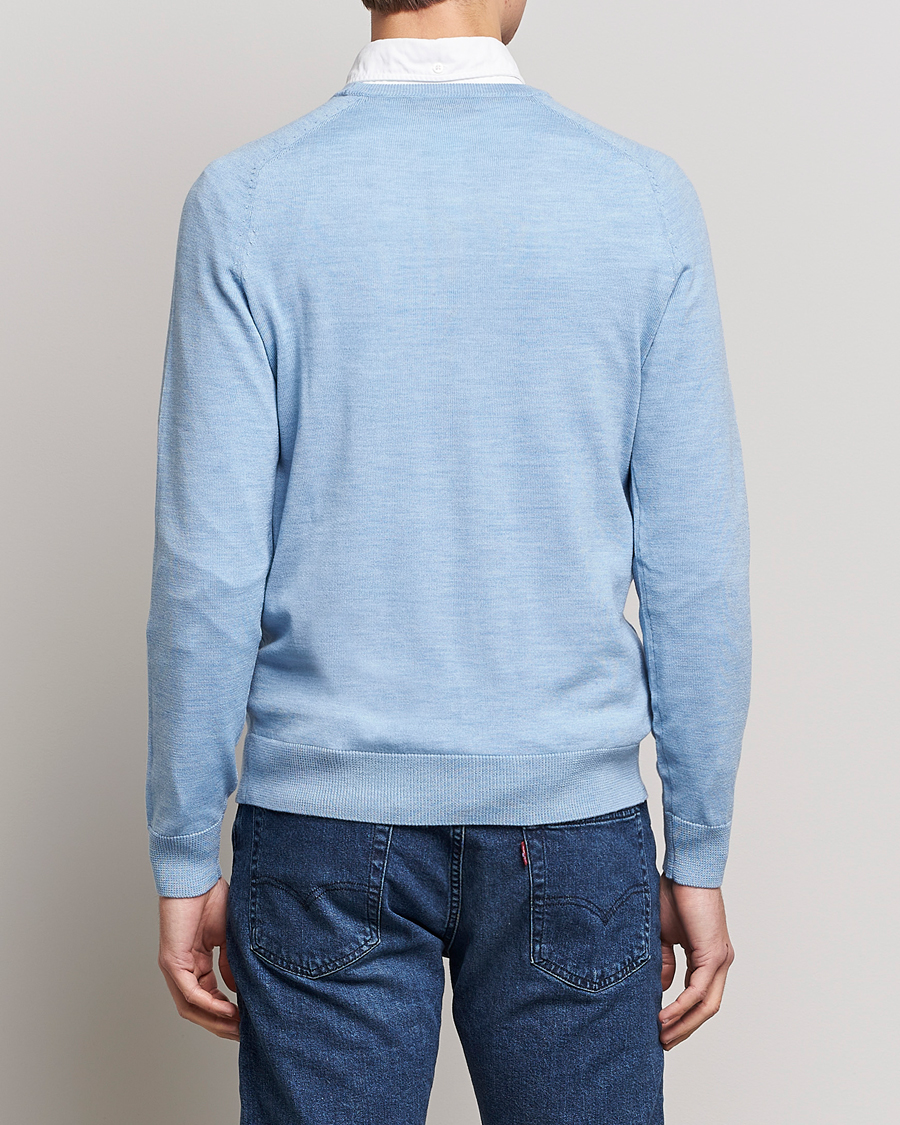 Herre | Gensere | Morris | Merino Crew Neck Pullover Light Blue