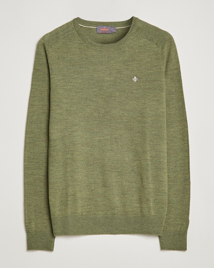 Herre | Gensere | Morris | Merino Crew Neck Pullover Sage Green