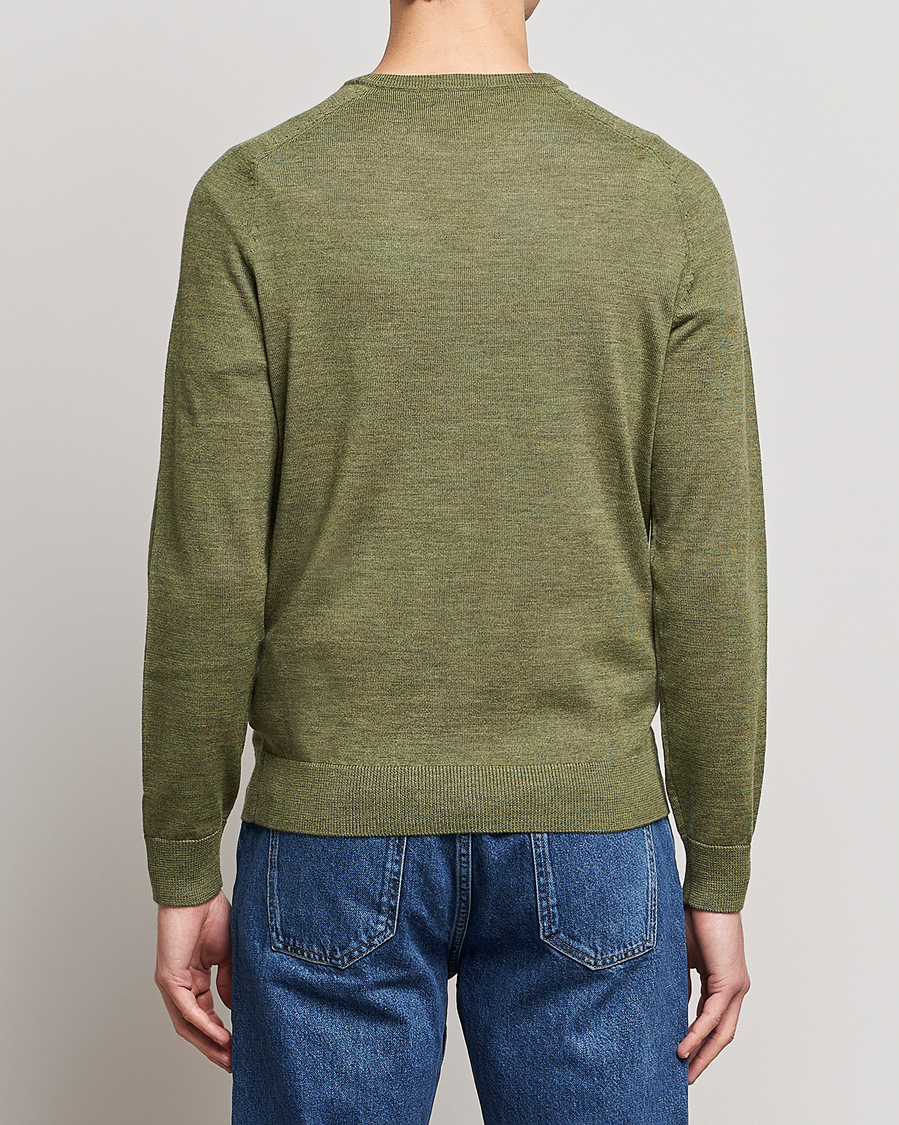 Herre | Gensere | Morris | Merino Crew Neck Pullover Sage Green