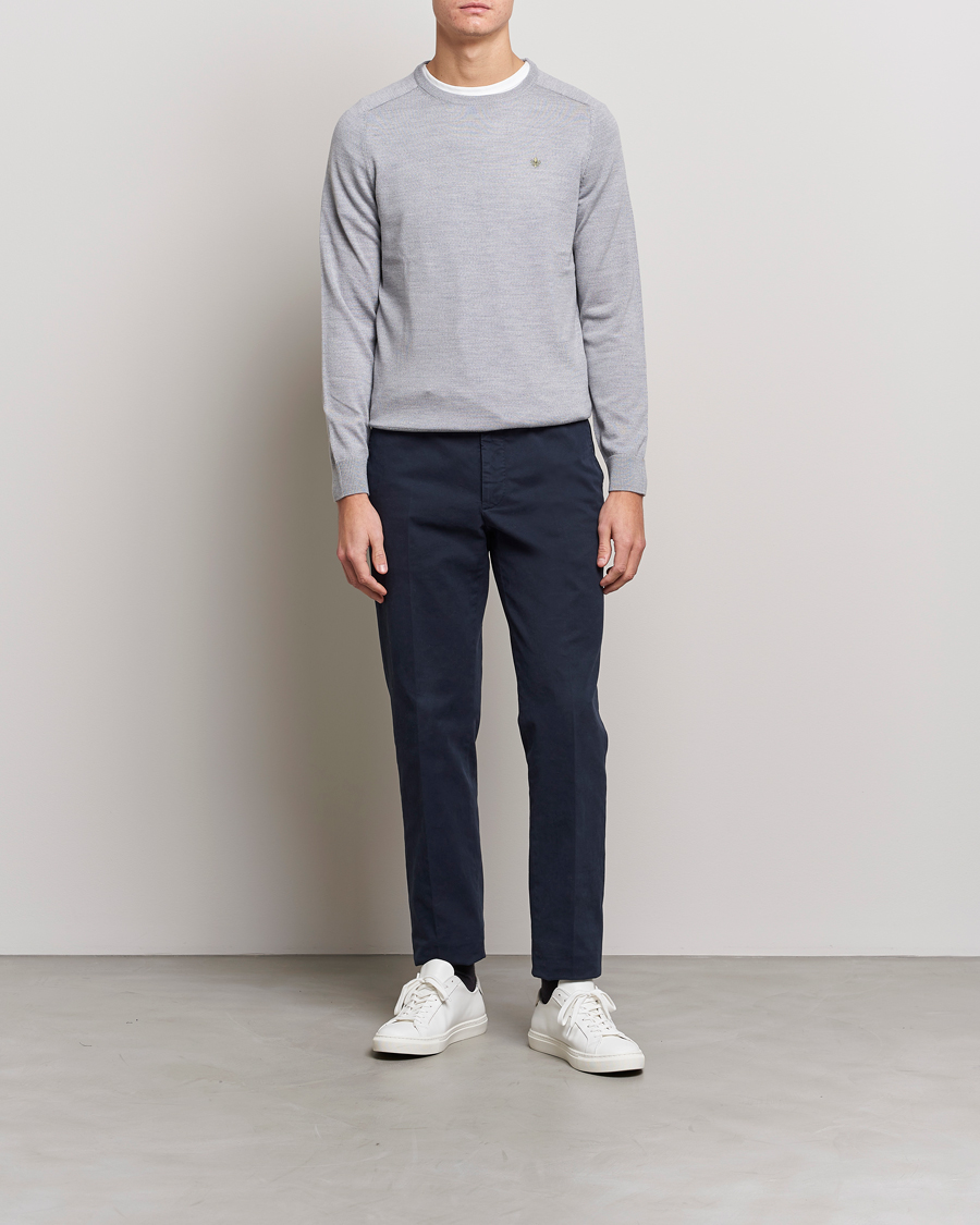 Herre | Gensere | Morris | Merino Crew Neck Pullover Grey