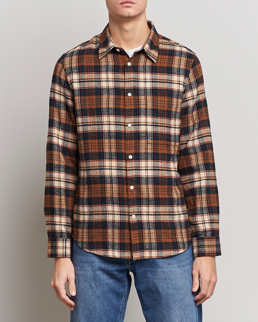 Herre | Skjorter | NN07 | Arne Brushed Cotton Checked Shirt Multi