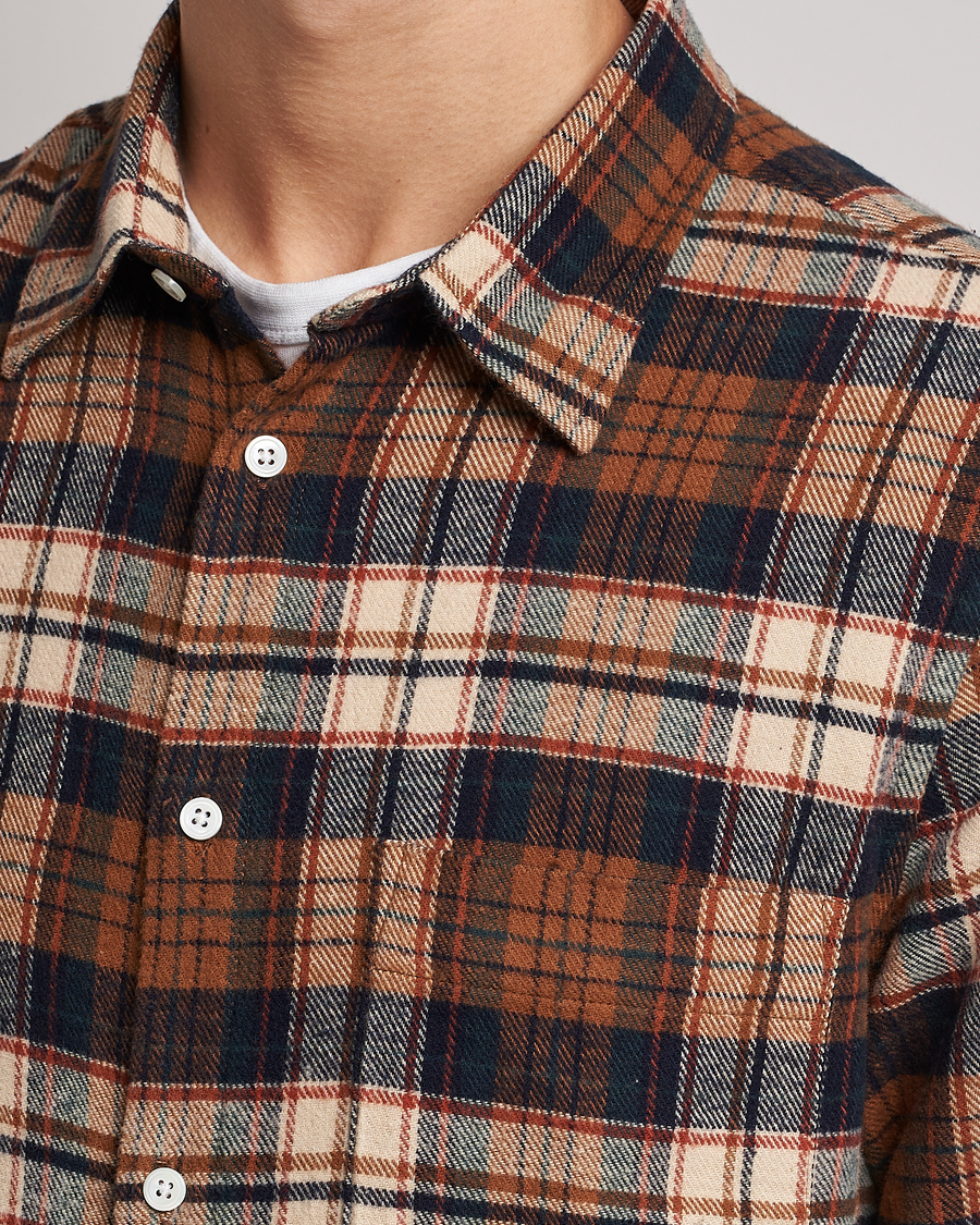 Herre | Skjorter | NN07 | Arne Brushed Cotton Checked Shirt Multi