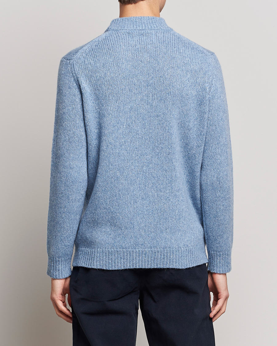 Herre | Gensere | NN07 | Nick Knitted Merino Mock Neck Light Blue Melange