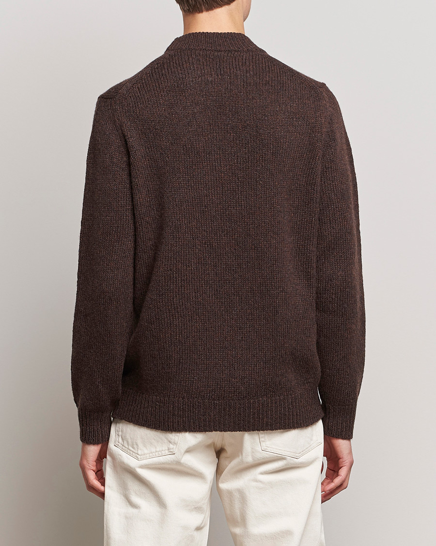 Herre | Gensere | NN07 | Nick Knitted Merino Mock Neck Dark Brown