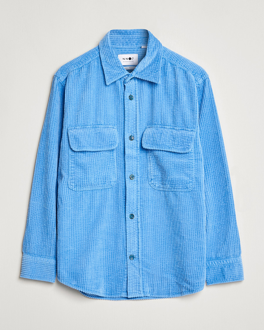 Herre |  | NN07 | Folmer Corduroy Shirt Cobalt Blue