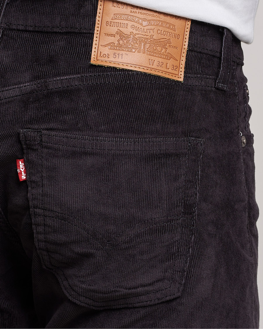 Herre | Bukser | Levi's | 511 Slim Fit Stretch Corduroy Pants Black Agate