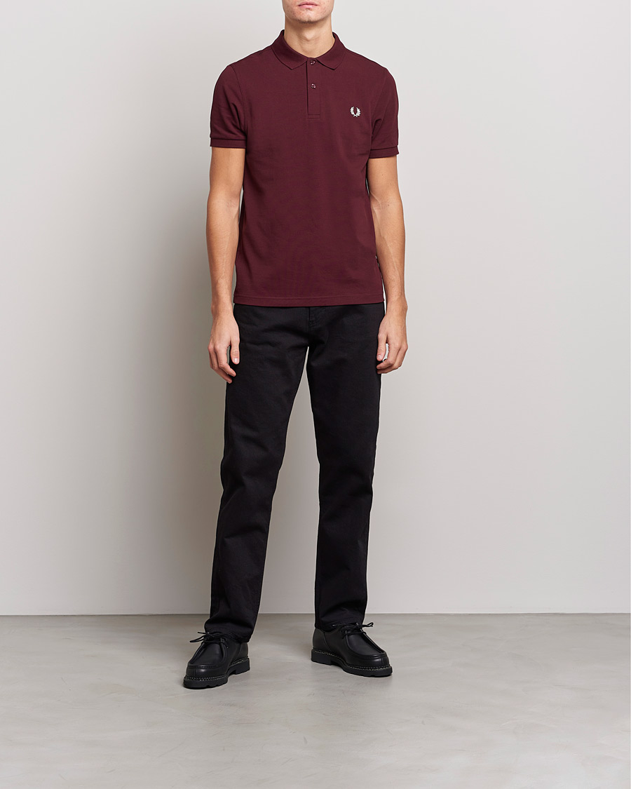 Herre | Pikéer | Fred Perry | Plain Polo Shirt Oxblood