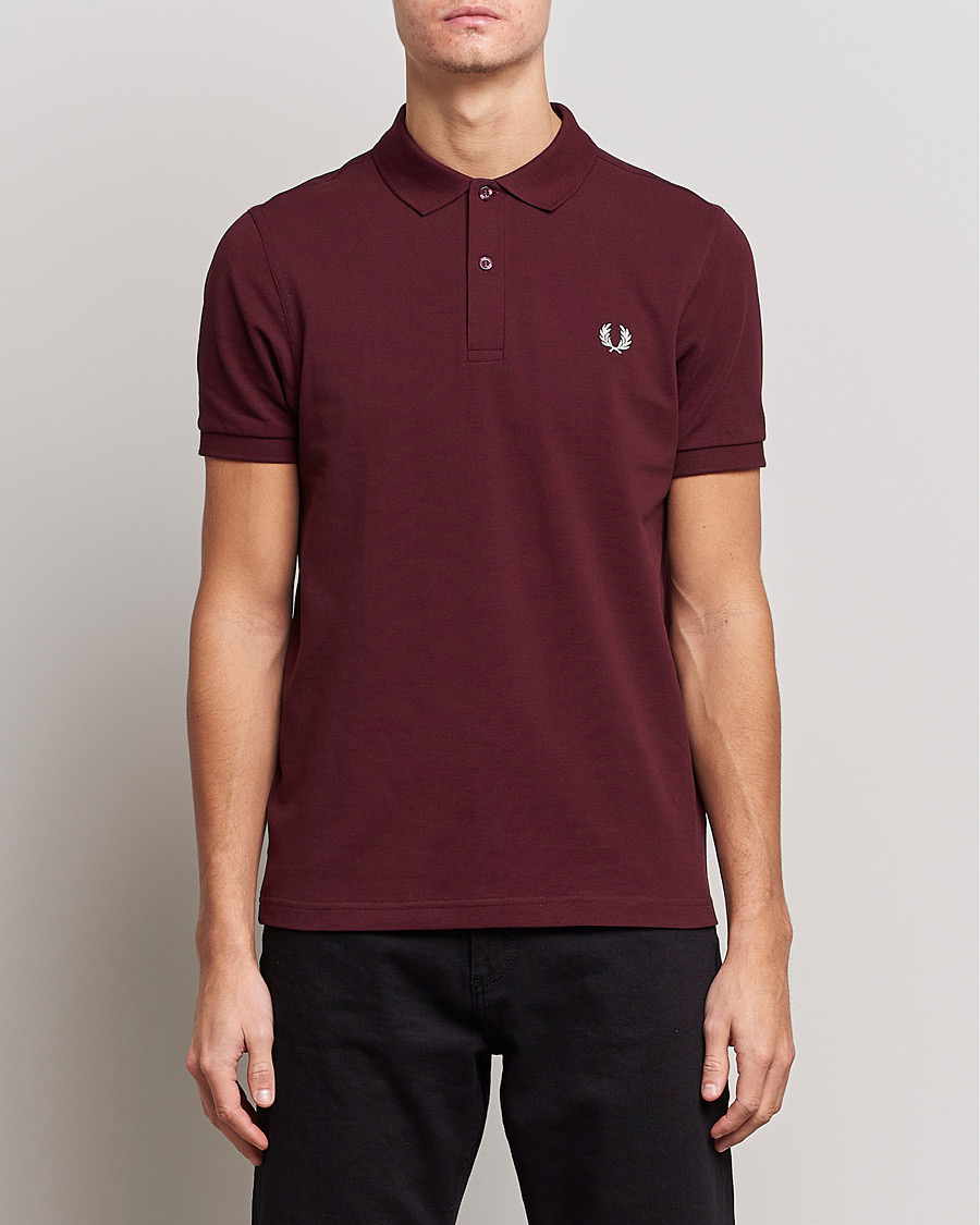 Herre | Pikéer | Fred Perry | Plain Polo Shirt Oxblood