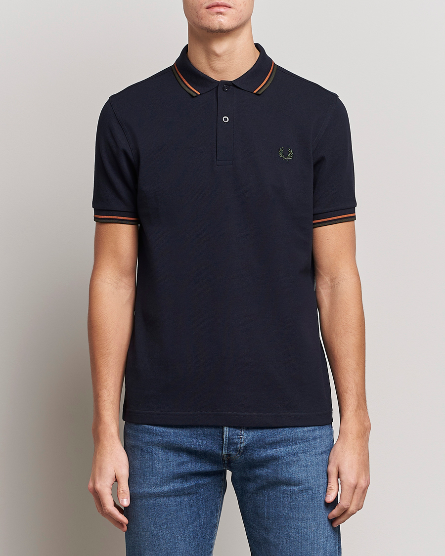 Herre |  | Fred Perry | Twin Tipped Polo Shirt Navy Night Green