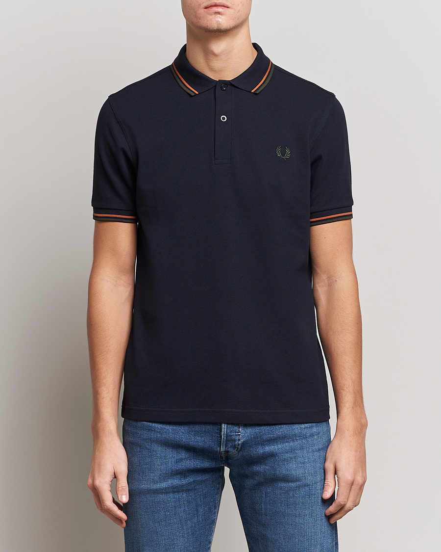 Herre | Pikéer | Fred Perry | Twin Tipped Polo Shirt Navy Night Green