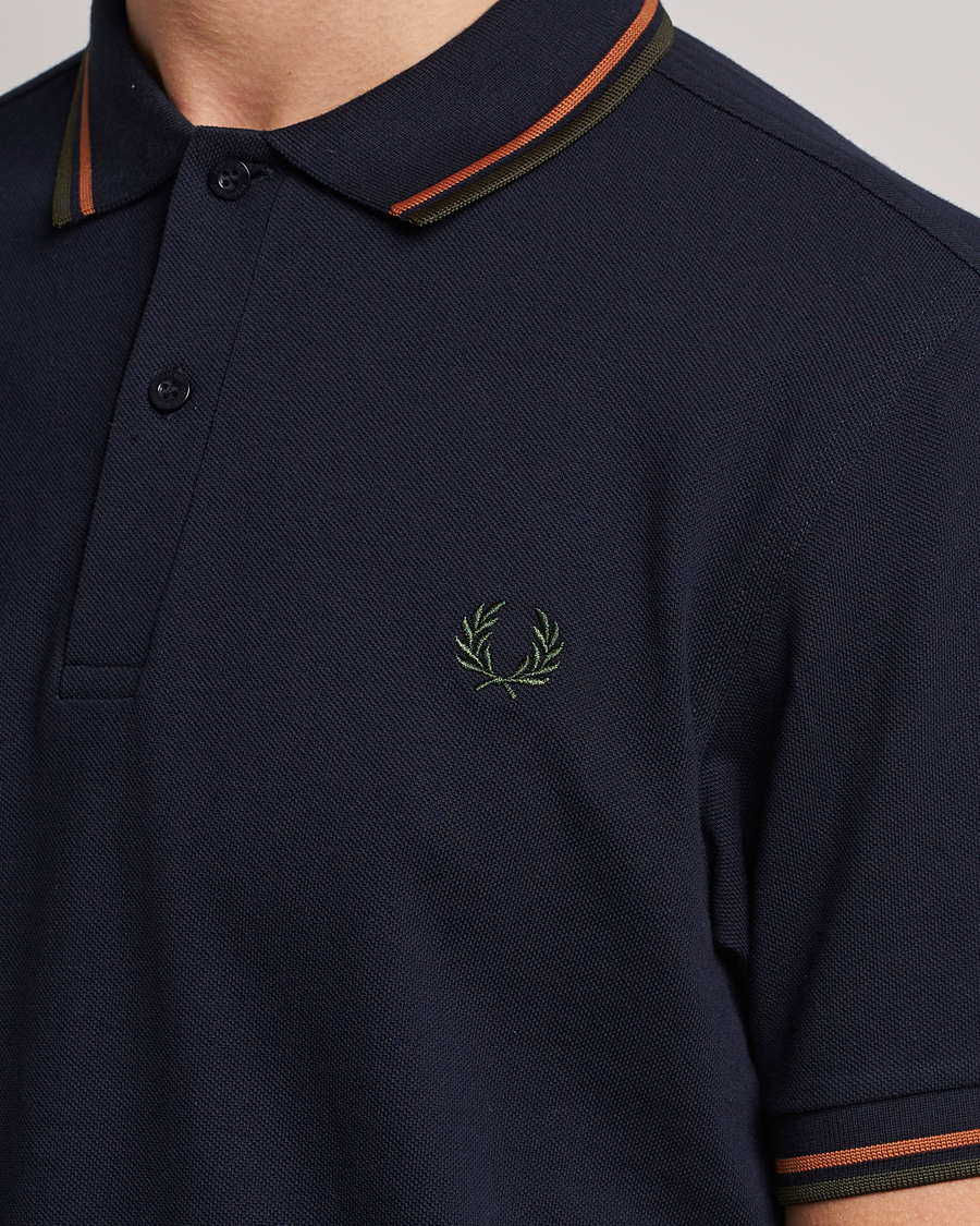 Herre | Pikéer | Fred Perry | Twin Tipped Polo Shirt Navy Night Green