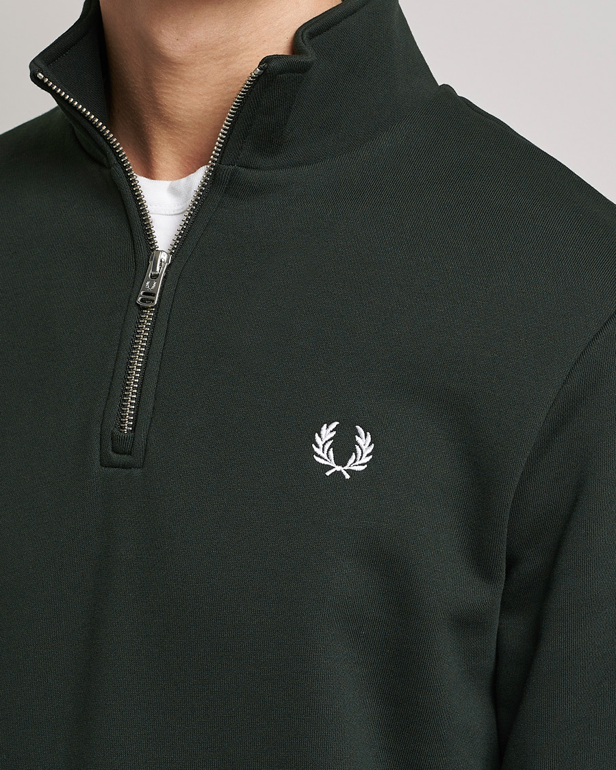 Herre | Gensere | Fred Perry | Half Zip Sweatshirt Night Green