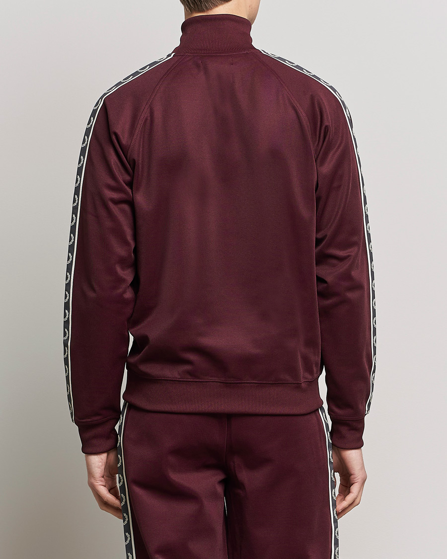 Herre | Gensere | Fred Perry | Taped Track Jacket Oxblood