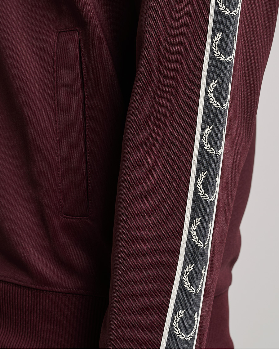 Herre | Gensere | Fred Perry | Taped Track Jacket Oxblood