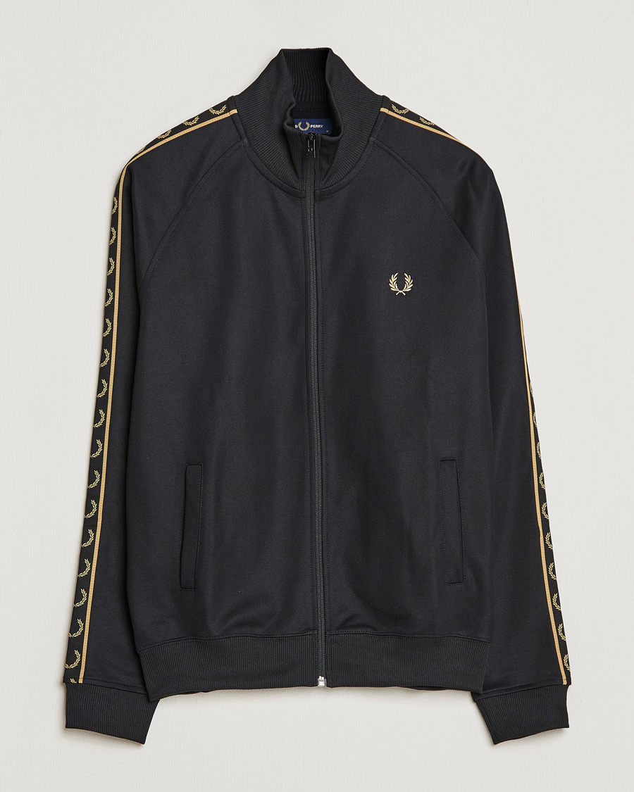 Herre | Gensere | Fred Perry | Taped Track Jacket Black