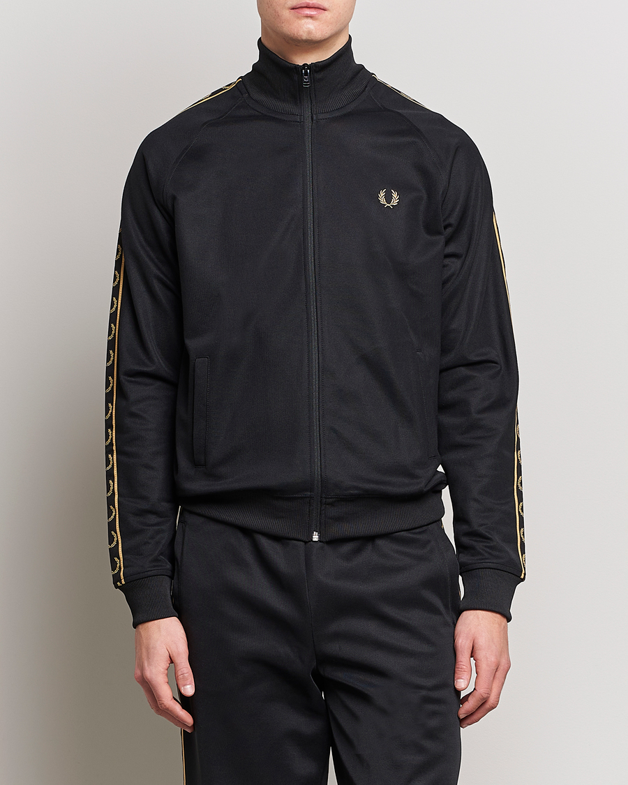 Herre | Gensere | Fred Perry | Taped Track Jacket Black