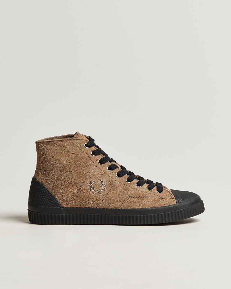 Herre | Fred Perry Huges Mid Suede Sneaker Bark | Fred Perry | Huges Mid Suede Sneaker Bark