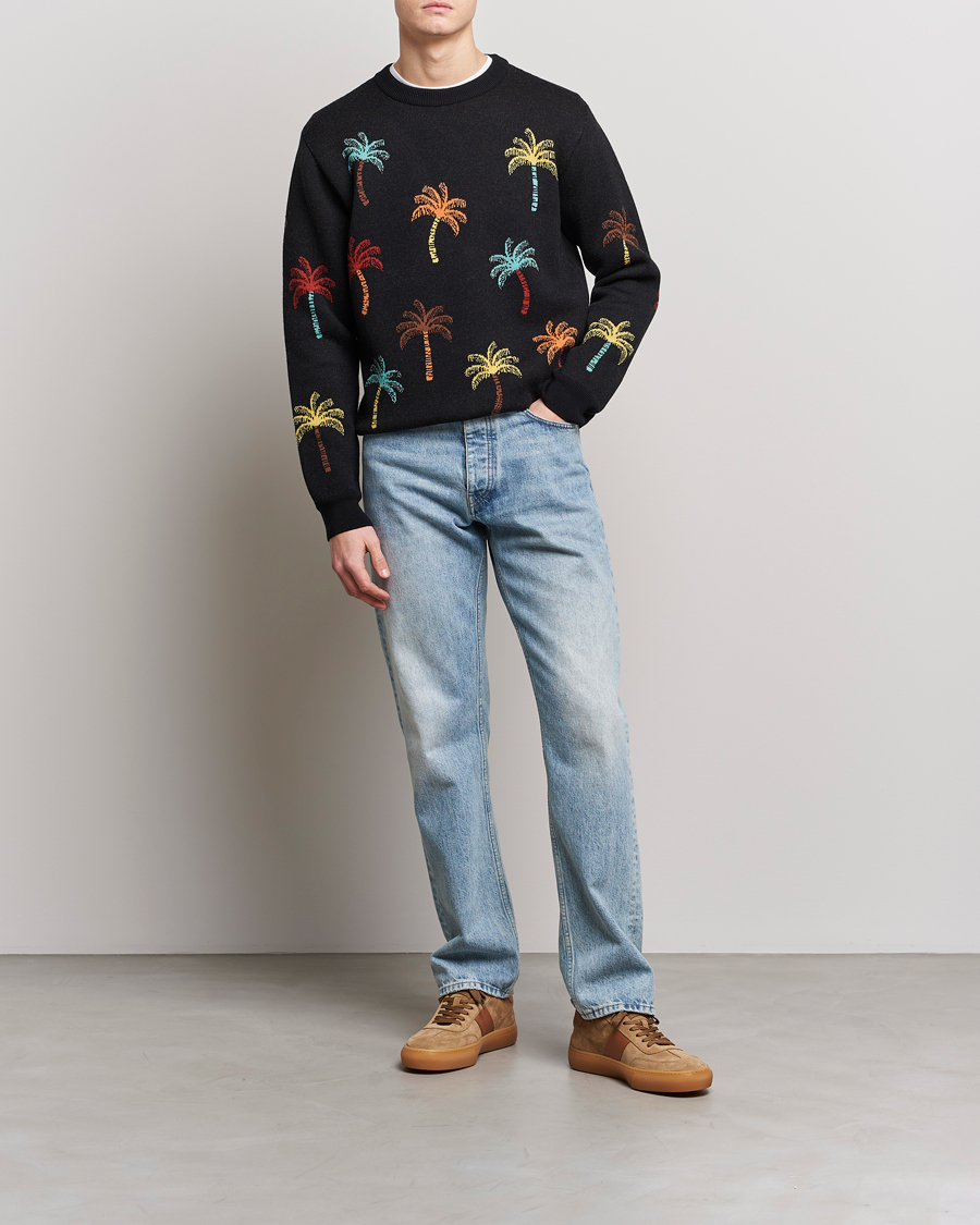 Herre | Gensere | Alanui | Palm Tree Jacquard Sweater Black