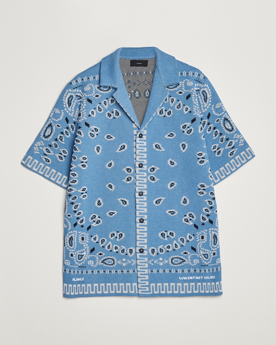 Herre | Skjorter | Alanui | Bandana Print Camp Shirt Light Blue