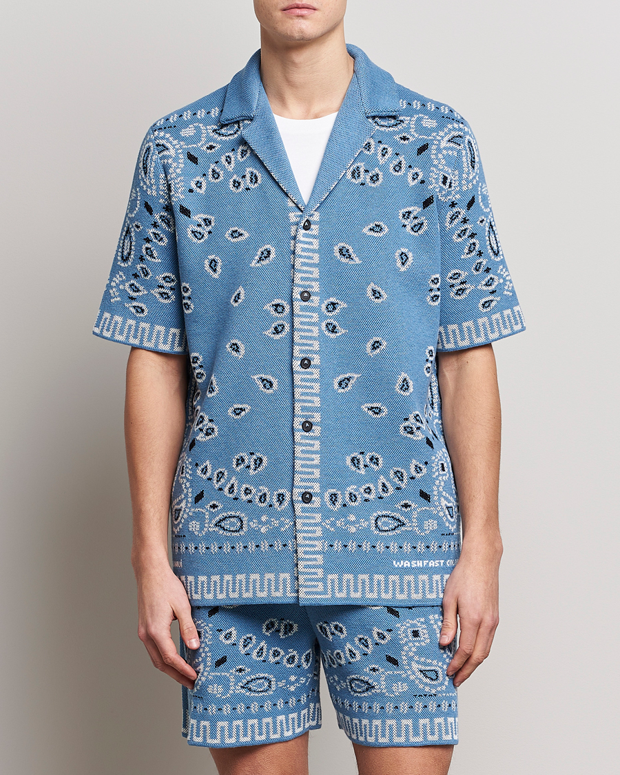 Herre | Skjorter | Alanui | Bandana Print Camp Shirt Light Blue