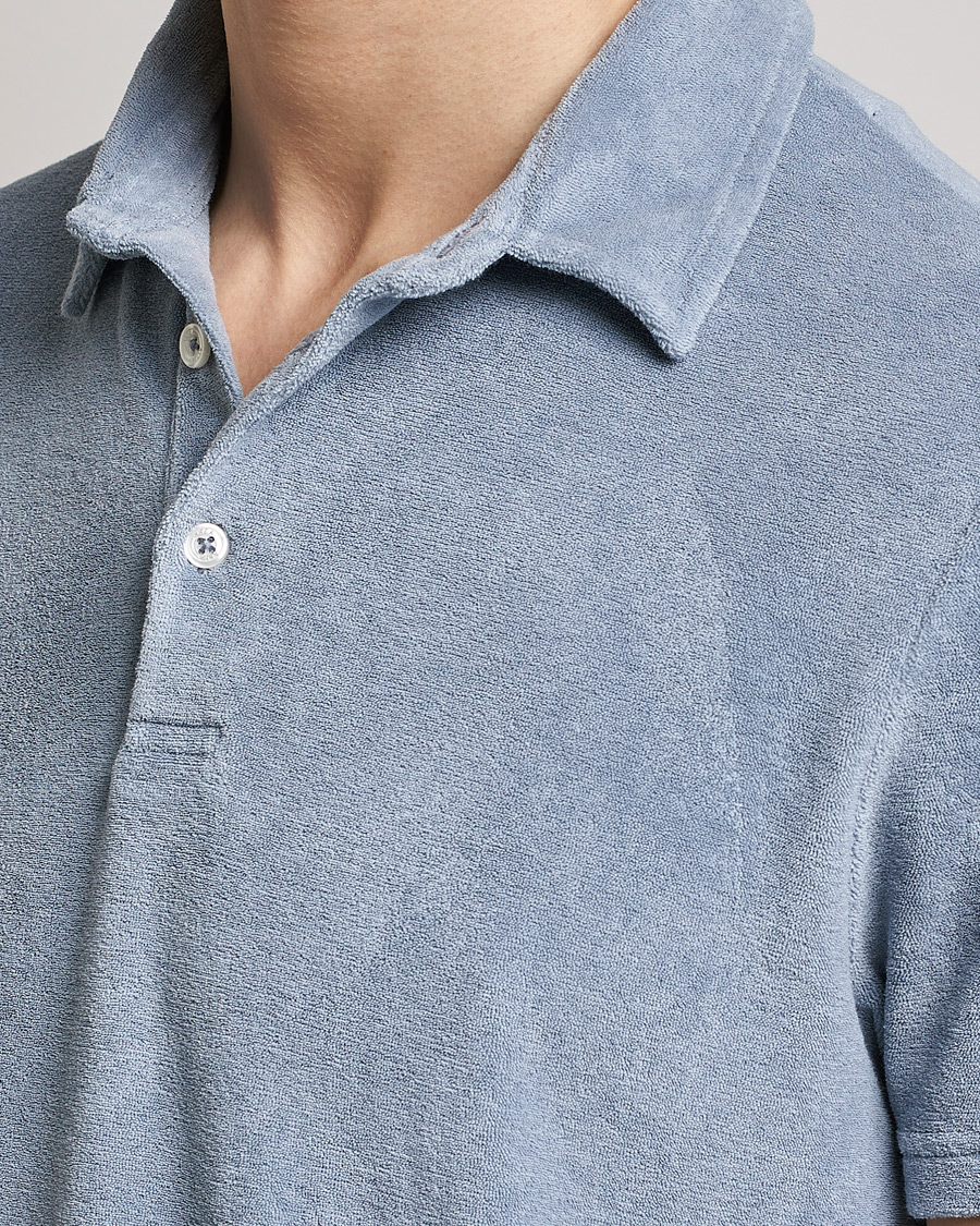 Herre | Pikéer | Altea | Short Sleeve Terry Polo Dusty Blue