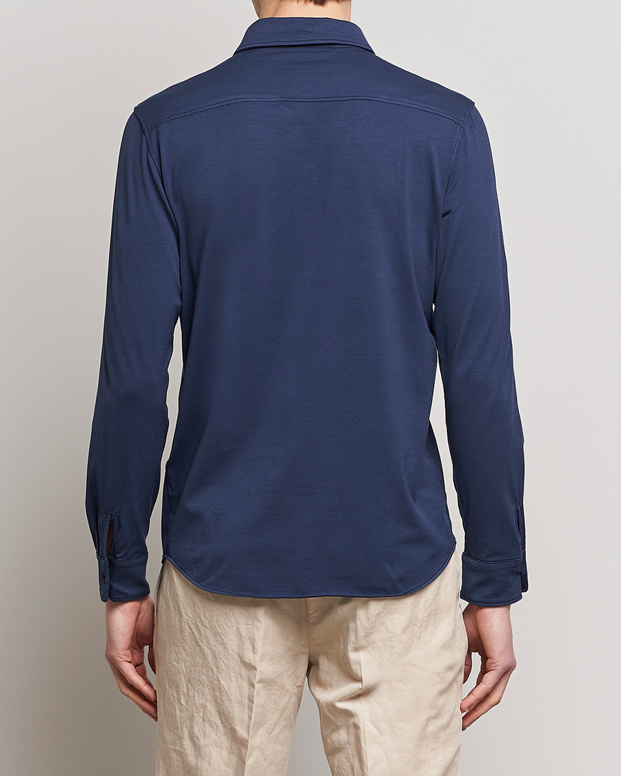 Herre | Skjorter | Altea | Jersey Stretch Shirt Navy
