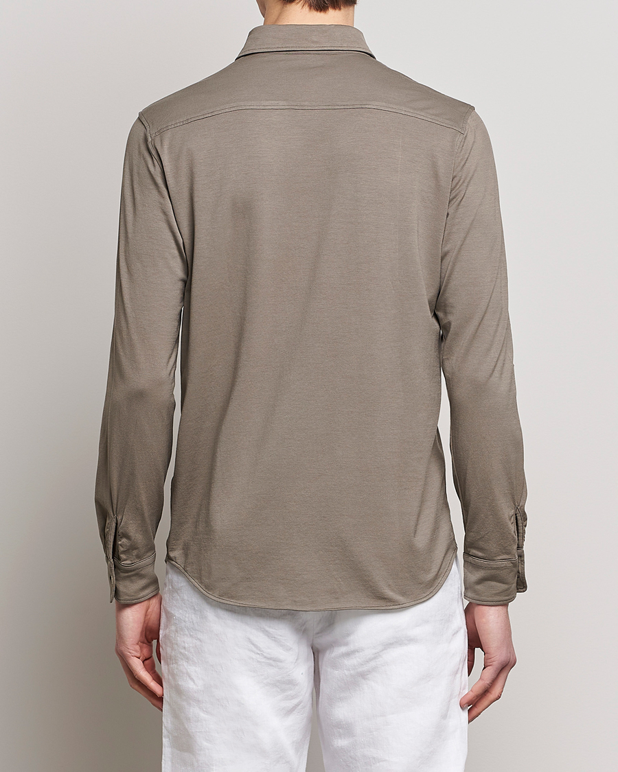 Herre | Skjorter | Altea | Jersey Stretch Shirt Taupe